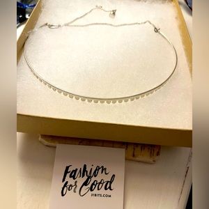 Silver choker necklace